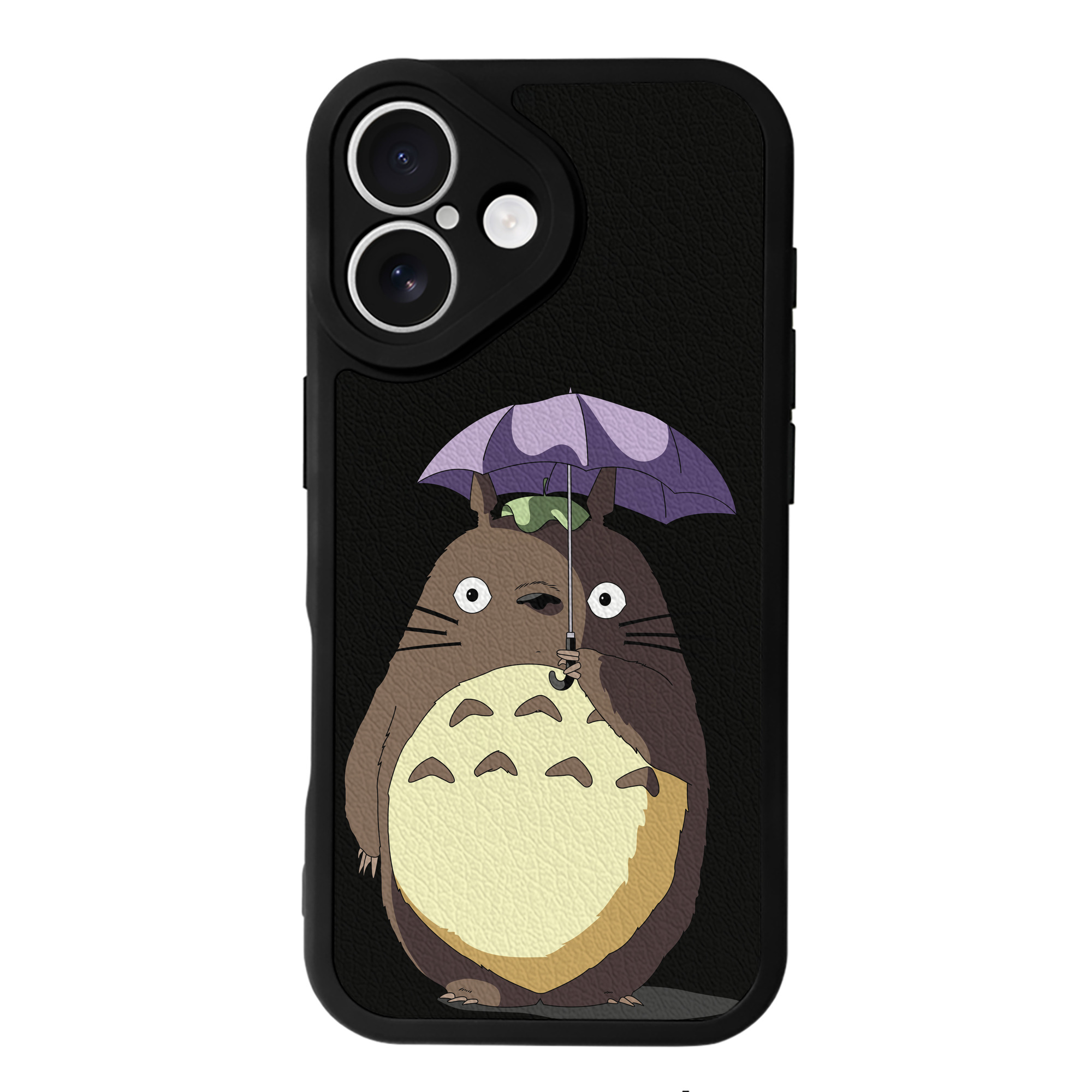 （画像用） となりのトトロ 草壁メイ 草壁サツキ My Neighbor Totoro Satsuki Kusakabe Mei Kusakabe 【iPhone 16シリーズ対応】シリコンスマホケース（レザー調） 材質：シリコン